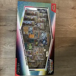 Pokemon TCG SV Prismatic Evolutions Lucario EX & Tyranitar EX Premium Collection - Image 1