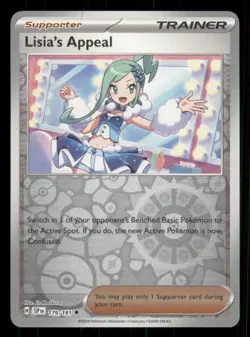 Lisia's Appeal SV08: Surging Sparks #179/191 Uncommon Reverse Holo Pokemon NM - Image 1