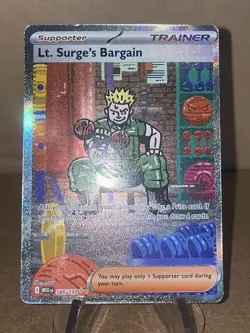 Pokemon TCG Mega Evolution Lt. Surge’s Bargain SIR 185/132 - Image 1