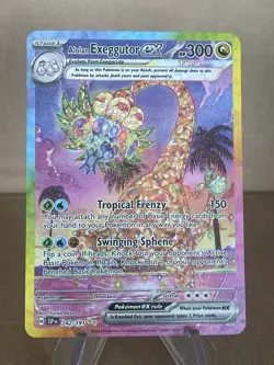 Pokemon TCG Surging Sparks Alolan Exeggutor ex SIR 242/191 - Image 1