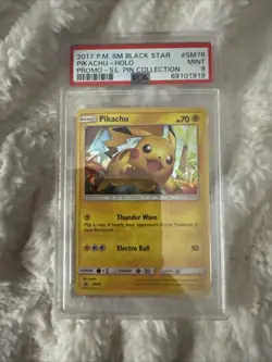 2017 POKEMON SM PROMO SHINING LEGENDS PIN COLLECTION PIKACHU-HOLO PSA 9 - Image 1