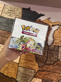 Pokemon TCG Scarlet & Violet Base Set Booster Box Sealed with Acrylic Case - Image 1