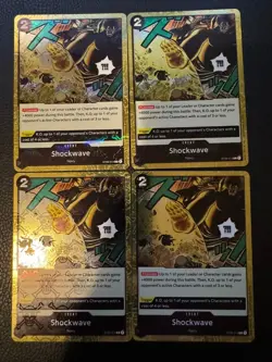ST06-014 Shockwave Jolly Roger Foil PRB-01 x4 Playset One Piece Card Game TCG - Image 1