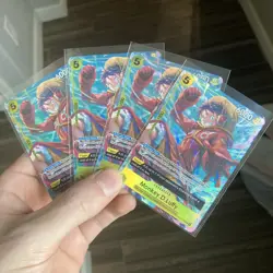 (4x) Monkey.D.Luffy (Illustration Box Vol.3) OP07-109 One Piece Promo Playset NM - Image 1