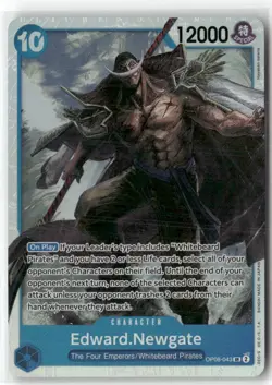 Edward Newgate One Piece CCG Two Legends NM FOIL OP-08 043 - Image 1