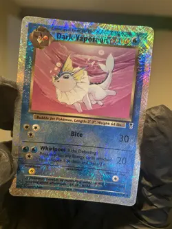 Pokemon TCG Dark Vaporeon Legendary Collection REVERSE HOLO Card 9/110 Rare 2002 - Image 1