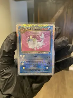 Pokemon TCG Dark Vaporeon Legendary Collection REVERSE HOLO Card 9/110 Rare 2002 - Image 2