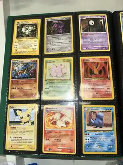 62 pokemon card lot break, mew promo, bkp, 1st ed, rares, ereaders, all damaged - Image 2