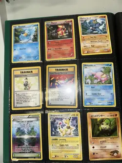 62 pokemon card lot break, mew promo, bkp, 1st ed, rares, ereaders, all damaged - Image 5