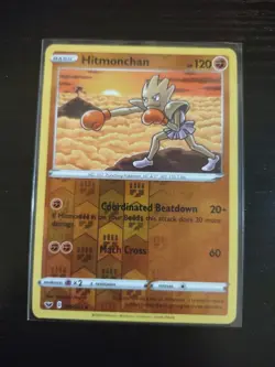 Pokemon TCG Sword and Shield Hitmonchan Card #95/202 Regular Uncommon - Image 1
