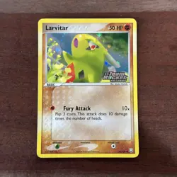 Pokemon Card - Larvitar Team Rocket Returns 62/109 Common Reverse Holo Stamped - Image 1