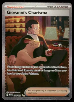 Pokemon Cards Giovanni's Charisma 204/165 151 Special Illustration Rare NM - Image 1