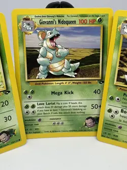 Pokemon TCG Gym Challenge Giovanni’s Nidoqueen Evolutions 3Card Lot 75 44 23/132 - Image 5