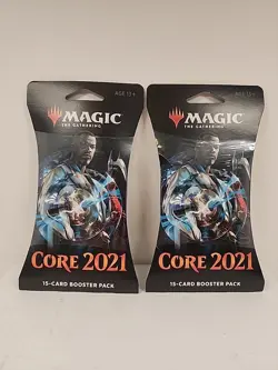 Magic The Gathering Core 2021 15-card Booster Pack Factory Sealed NOS 2 Packs - Image 1