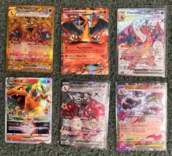 Pokemon Card Lot Of Six Different Charizards; 3 EX Burning Darkness, 1 VMAX, 2EX - Image 1