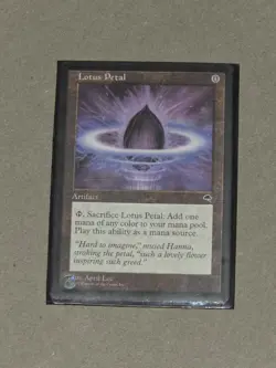 Vintage 1997 MTG Tempest Lotus Petal Card Near Mint - Image 1