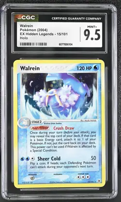 CGC 9.5 MINT+ Walrein 2004 EX Hidden Legends 15/101 Holo Pokemon Card - Image 1
