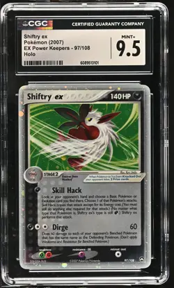 CGC 9.5 MINT+ Shiftry ex 2007 EX Power Keepers 97/108 Holo Pokemon Card - Image 1