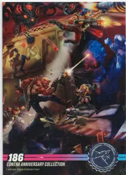 Contra Anniversary Collection #186 Limited Run Game Silver Trading Card New Mint - Image 1