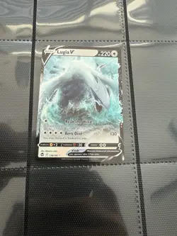 Pokemon Lugia v TCG 138/195 Sword & Shield Silver Tempest Holo Card - NM! - Image 2