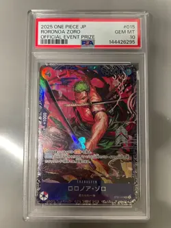 PSA 10 Zoro ST21-015 Flagship Battle 2025 Top 8 Prize ONE PIECE Card Japanese - Image 1