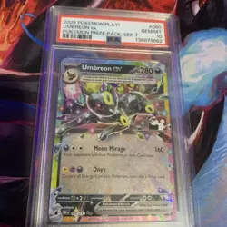 2025 Pokemon Play Umbreon ex 060/131 Prize Pack Series Cards Holo PSA 10 - Image 1