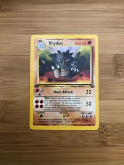 Pokemon Rhydon Stage 1 Card 45/64 1999 1st Edition - Image 2
