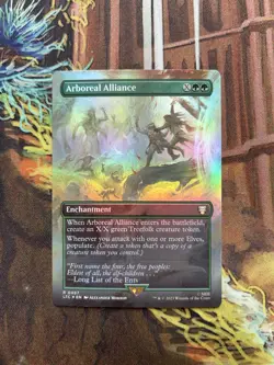 1x Arboreal Alliance - Foil Extended Art NM Eng MTG - LOTR Commander - Image 1