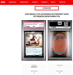 Magic The Gathering DFT Aetherdrift Foil 209 Ketramose the New Dawn PSA 10 POP 2 - Image 3