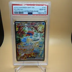 Keldeo EX 2025 Pokemon Scarlett & Violet White Flare WHT EN #167 PSA 10 GEM MINT - Image 1