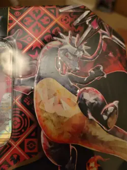Pokemon Scarlet Violet Paldean Fates Charizard Tin Factory Sealed (NEW) Scratch - Image 2