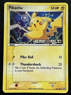 Pokemon Pikachu Reverse Holo - EX Emerald - 60/106 LP - Image 1