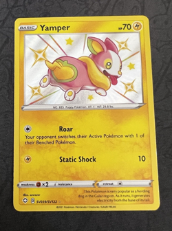 Pokemon TCG English Shining Fates Shiny Yamper SV039/SV122 - Image 1