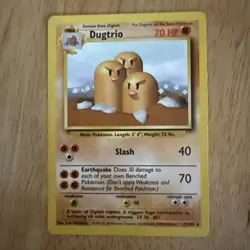 Pokemon TCG Dugtrio 19/102 - Rare Unlimited - Base Set Unlimited LP 1999 Wizards - Image 1
