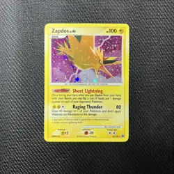 SWIRL Zapdos 14/100 English DPBP#176 Majestic Dawn Holo (LP) Pokemon TCG Rare - Image 1