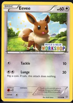 Eevee 63/98 Build A Bear Common Ancient Origins Pokemon NM - Image 2