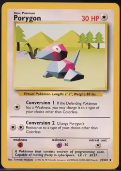 Porygon 39/102 Uncommon Base Set 1999-2000 (4th Edition) Pokemon NM - Image 2
