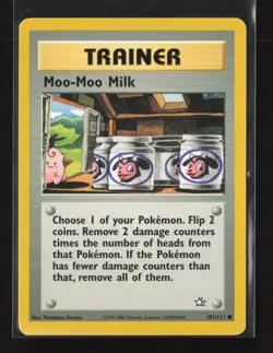 Moo-Moo Milk 101/111 Common Neo Genesis Pokemon LP - Image 2