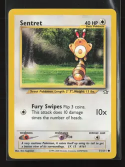 Sentret 71/111 Common Neo Genesis Pokemon LP - Image 2