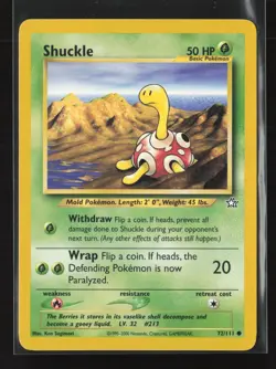 Shuckle 72/111 Common Neo Genesis Pokemon LP - Image 2