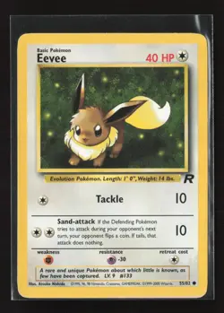 Eevee 55/82 Common Team Rocket Pokemon HP - Image 2