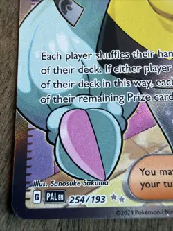 Pokemon TCG Iono Trainer #254/193 Sv02: Paldea Evolved Ultra Rare Holo - Image 3