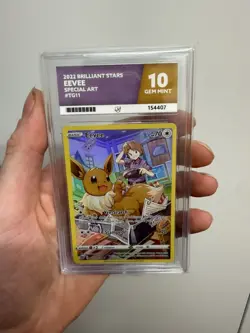 Pokemon TCG Eevee TG11/TG30 Ace 10 Special Art Brilliant Stars 2022 - Image 1