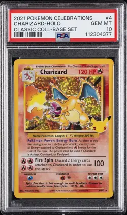 2021 POKEMON CELEBRATIONS CLASSIC COLLECTION #4 CHARIZARD-HOLO PSA 10 - Image 1