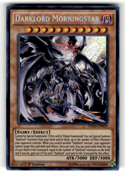 Darklord Morningstar DESO-EN029 1st Edition Secret Rare Destiny Soldiers LP - Image 1