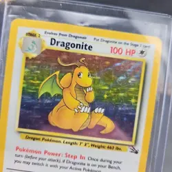 Dragonite 4/62 Fossil Holo Pokemon Card Vintage 1999 - Image 3