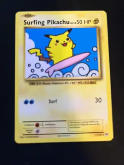 Pokemon TCG Surfing Pikachu Evolutions Card 111/108 Regular Secret Rare 2016 - Image 1