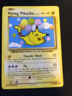 Pokemon TCG Flying Pikachu Card Evolutions 110/108 Regular Secret Rare-LP - Image 1