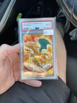 1999 TOPPS POKEMON TV CHARIZARD card # 06 PSA 8 - Image 1