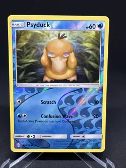 Pokemon TCG Psyduck 40/236 Cosmic Eclipse Sun & Moon Reverse Holo Card - Image 2